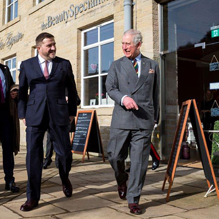 HRH Prince of Wales visiting Dean Clough